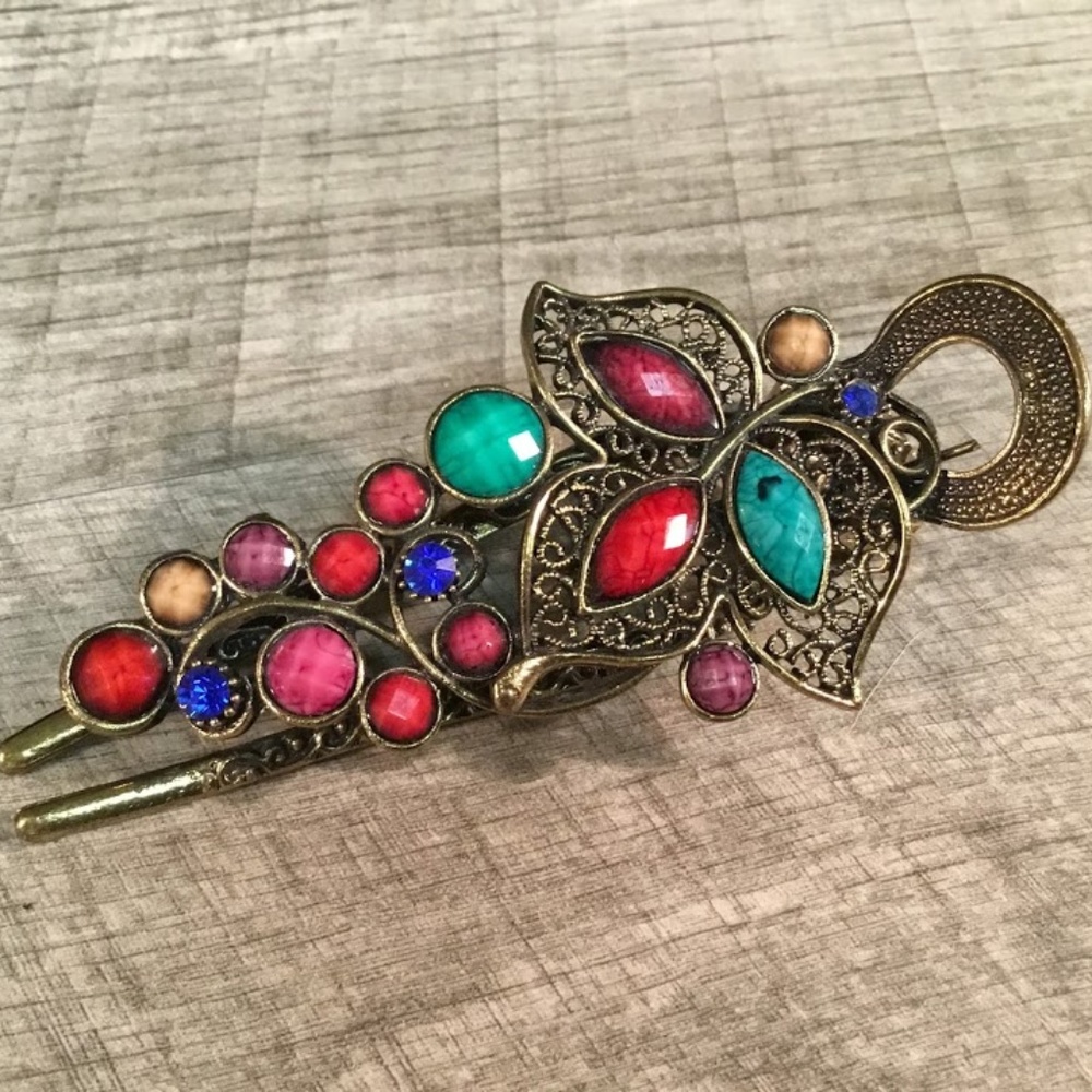 Colorful Vintage Style Hair Clip